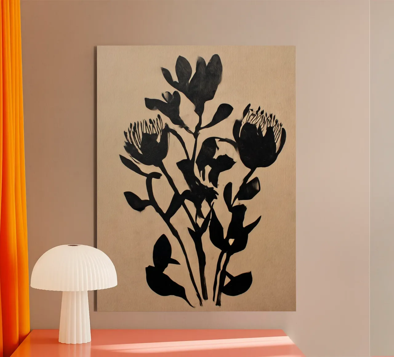 Studio di silhouette botaniche alluminio dibond da Seed & Signal