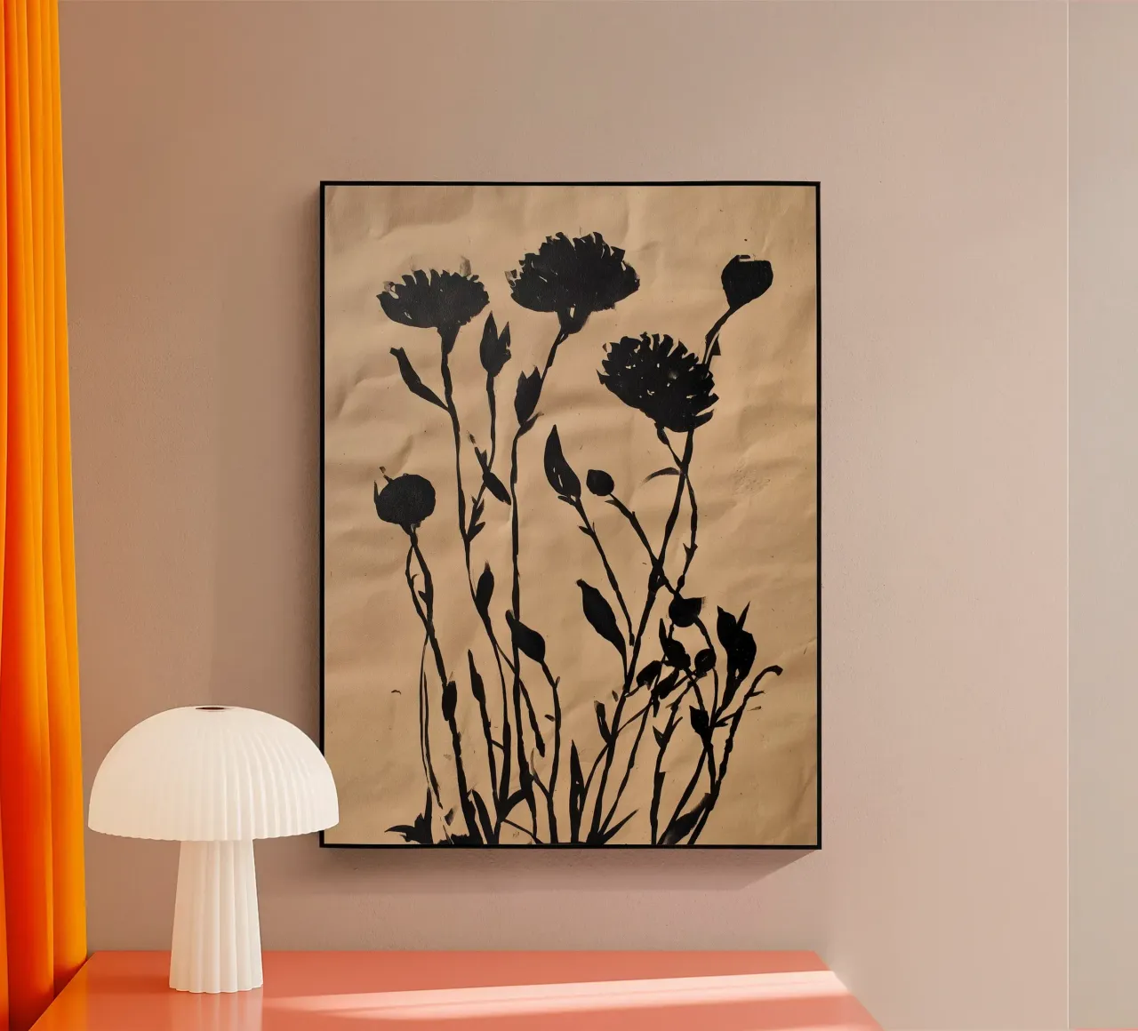 Silhouette fiore selvatico 1 plexiglass da Seed & Signal