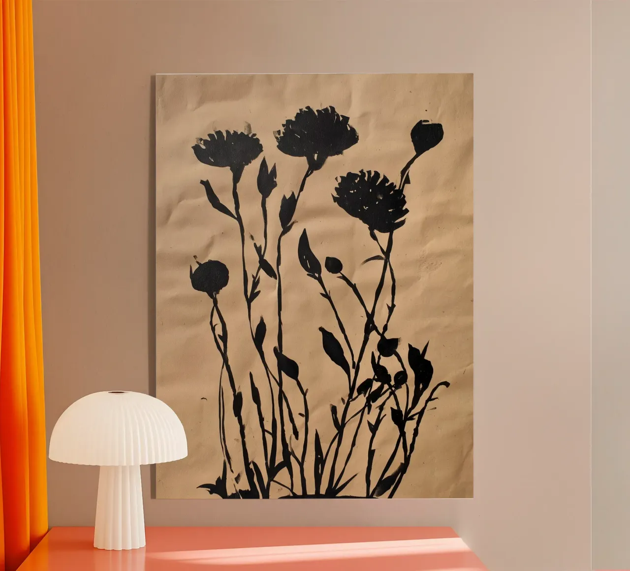 Silhouette fiore selvatico 1 plexiglass da Seed & Signal