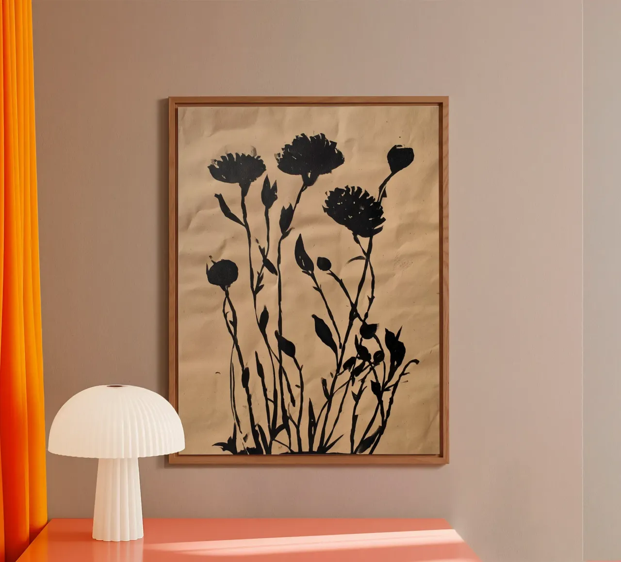 Silhouette fiore selvatico 1 alluminio dibond da Seed & Signal