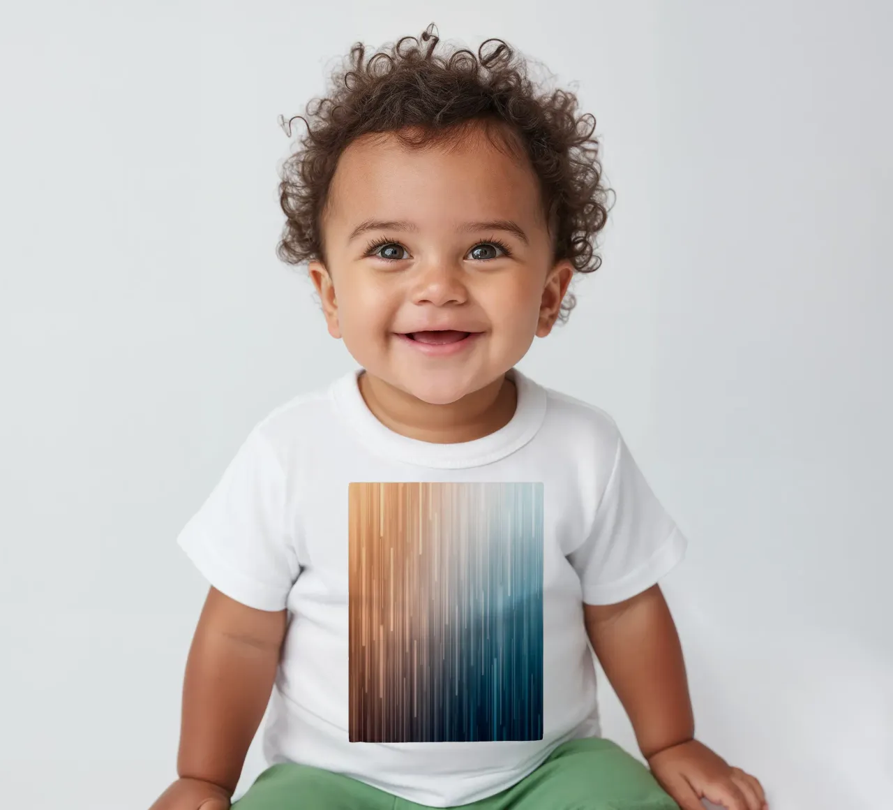 Parallel Paths: A Gradient Journey from Sunset Glow baby t-shirt by Artistic-shop