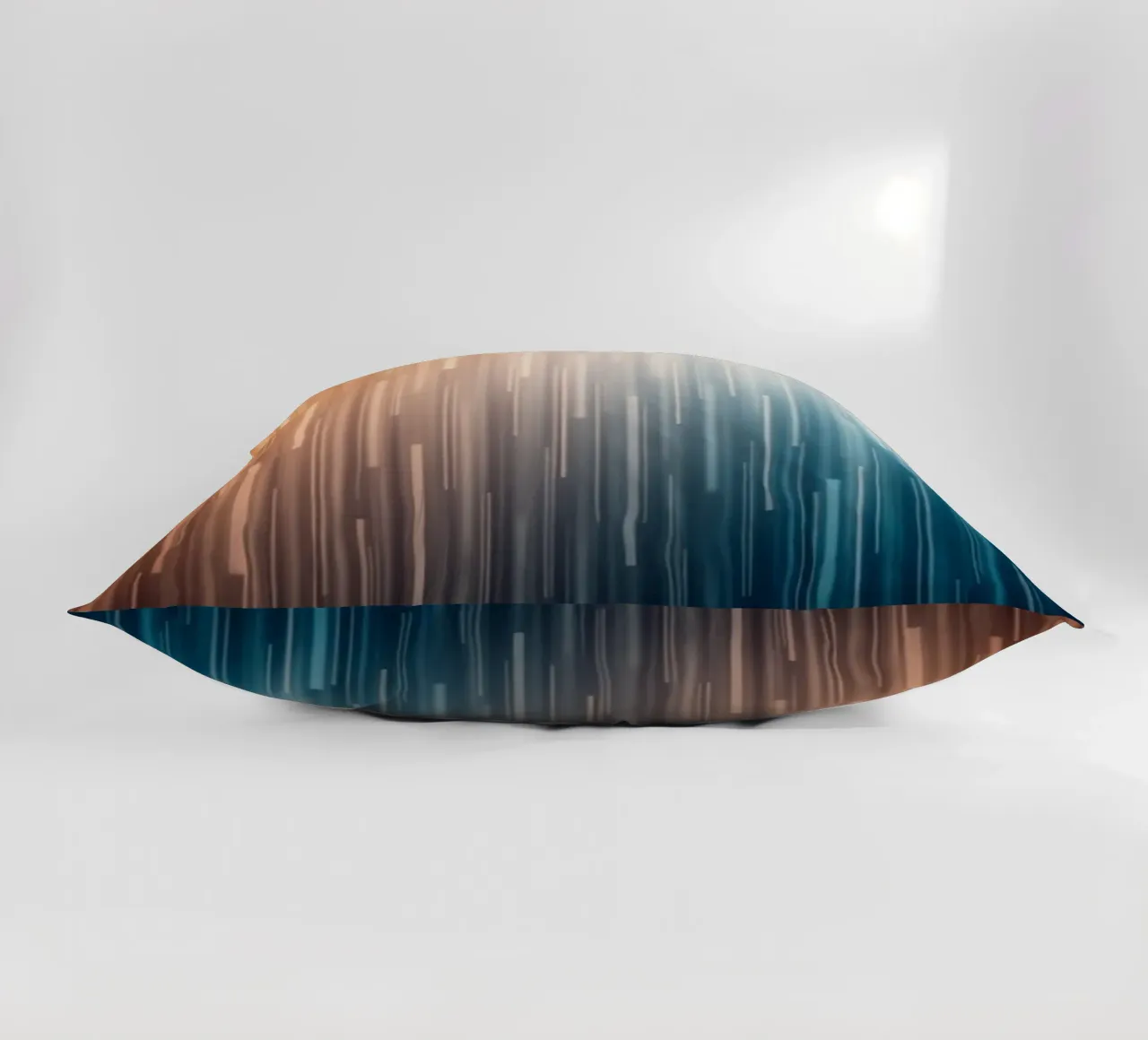 Sentieri paralleli: Un viaggio graduale dal bagliore del tramonto cuscino da Artistic-shop