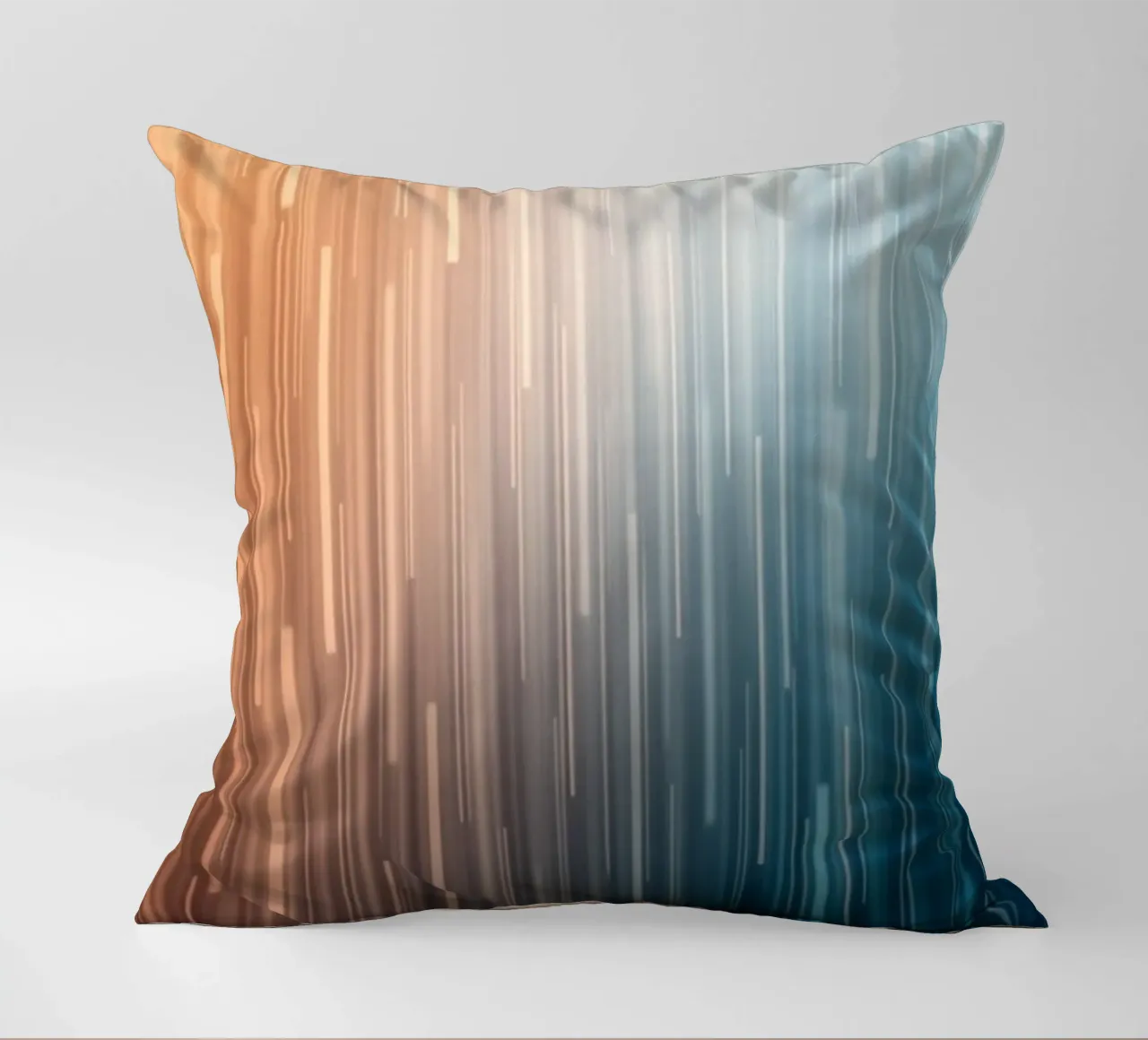 Sentieri paralleli: Un viaggio graduale dal bagliore del tramonto cuscino da Artistic-shop