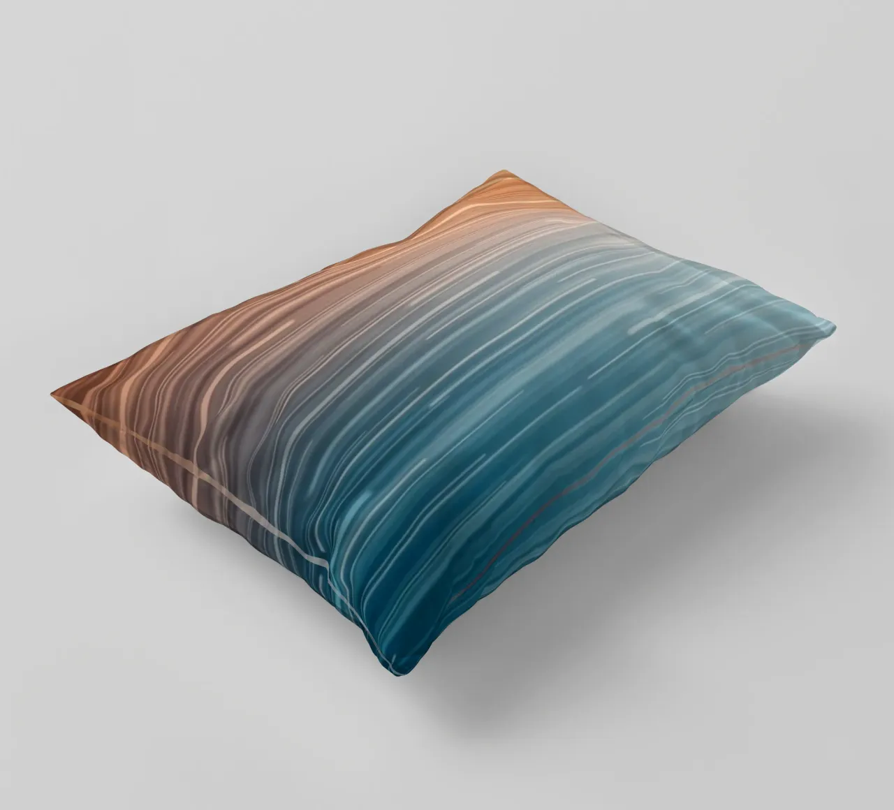 Sentieri paralleli: Un viaggio graduale dal bagliore del tramonto cuscino da Artistic-shop