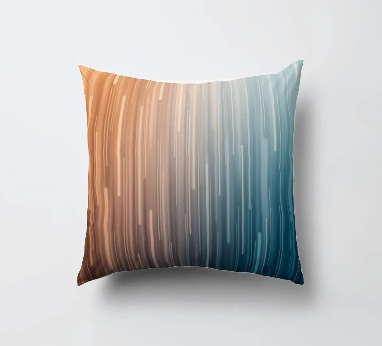 Sentieri paralleli: Un viaggio graduale dal bagliore del tramonto cuscino da Artistic-shop