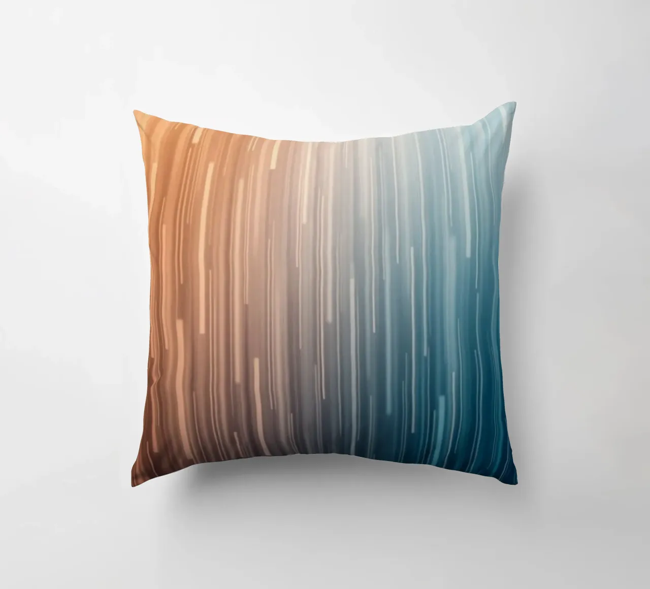 Sentieri paralleli: Un viaggio graduale dal bagliore del tramonto cuscino da Artistic-shop