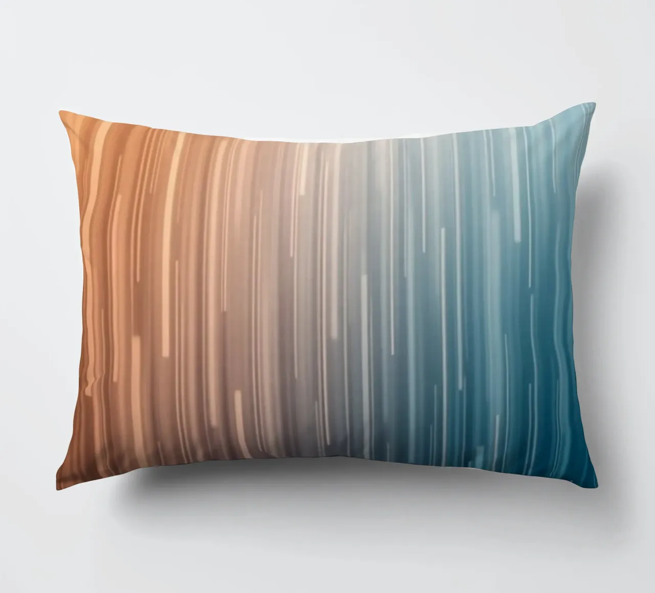 Sentieri paralleli: Un viaggio graduale dal bagliore del tramonto cuscino da Artistic-shop