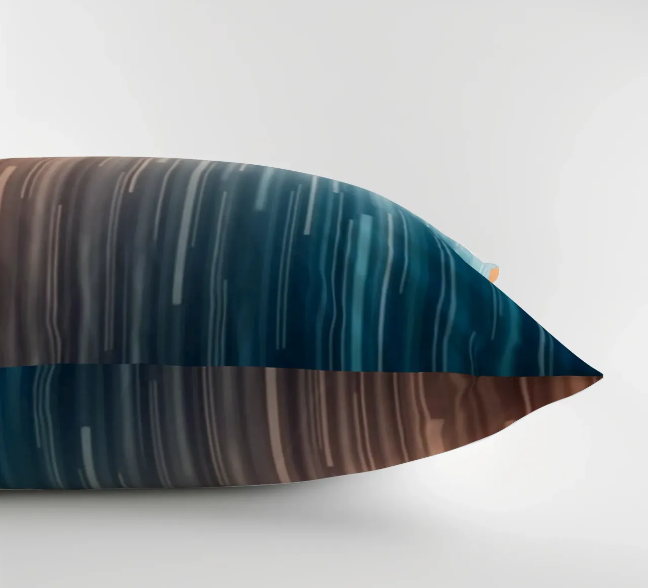 Sentieri paralleli: Un viaggio graduale dal bagliore del tramonto cuscino da Artistic-shop