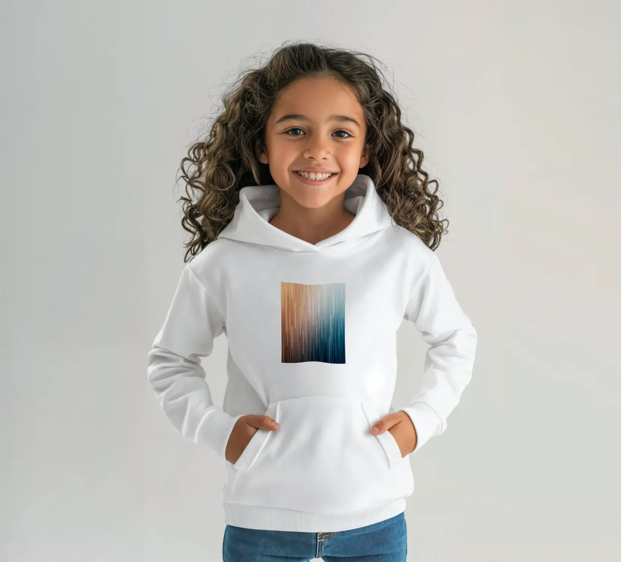Caminos paralelos: Un viaje en gradiente desde Sunset Glow sudadera con capucha para niño de Artistic-shop