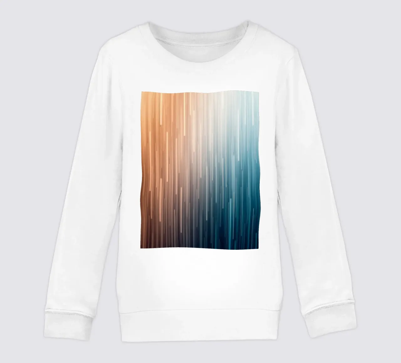 Parallel Paths: A Gradient Journey from Sunset Glow kids sweatshirt by Artistic-shop