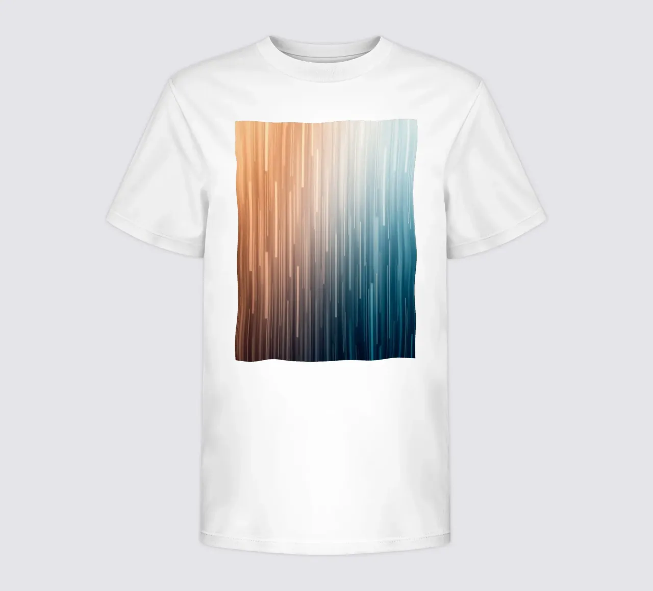Parallel Paths: A Gradient Journey from Sunset Glow kids t-shirt by Artistic-shop