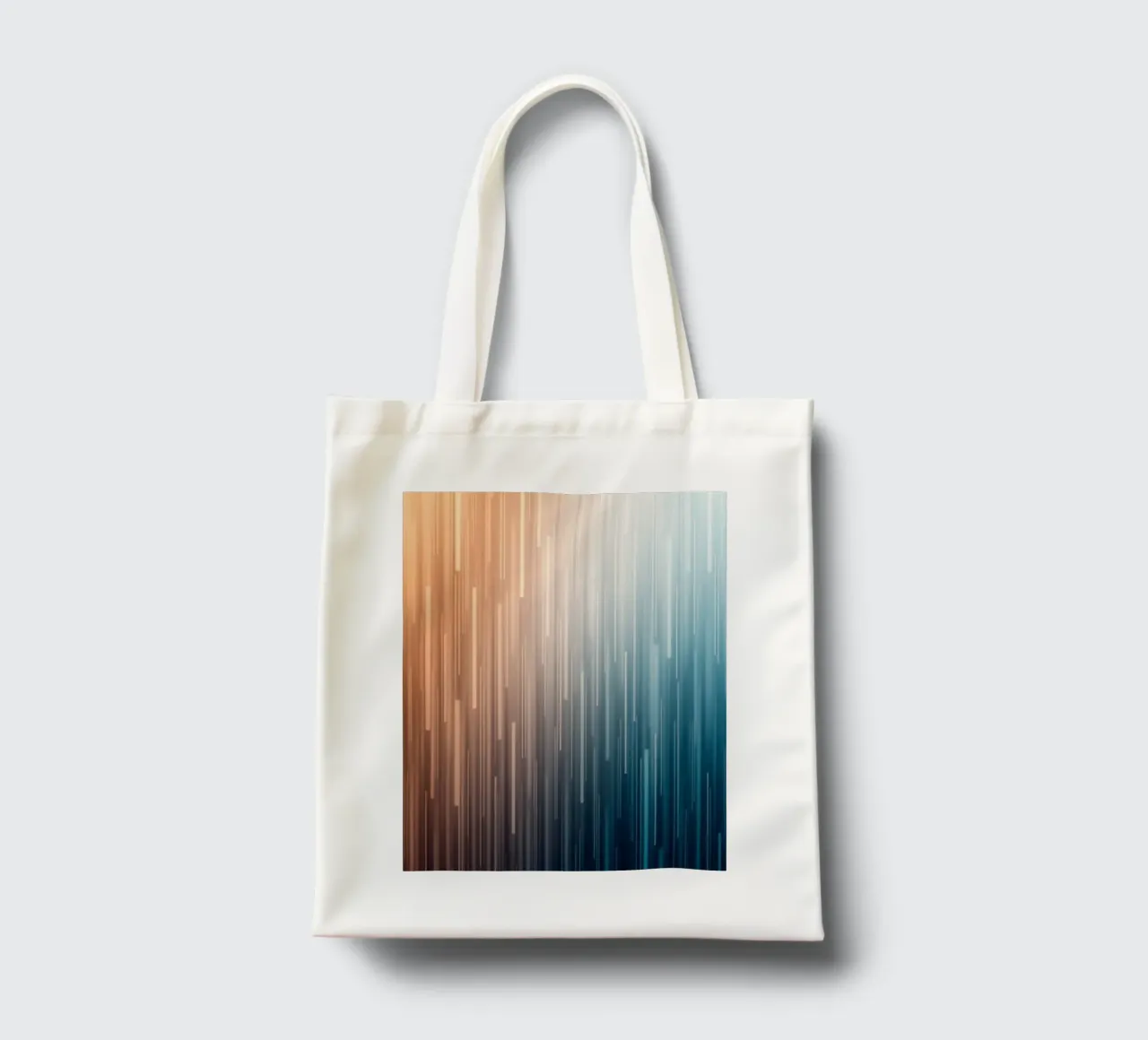 Sentieri paralleli: Un viaggio graduale dal bagliore del tramonto borsa in juta da Artistic-shop