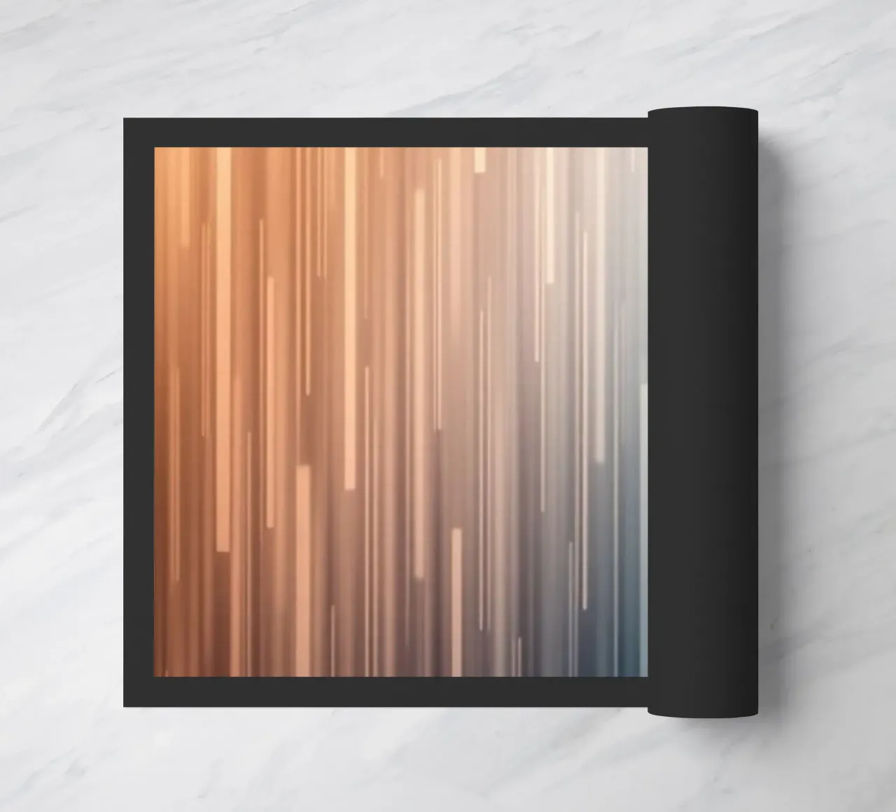 Parallel Paths: A Gradient Journey from Sunset Glow doormat by Artistic-shop
