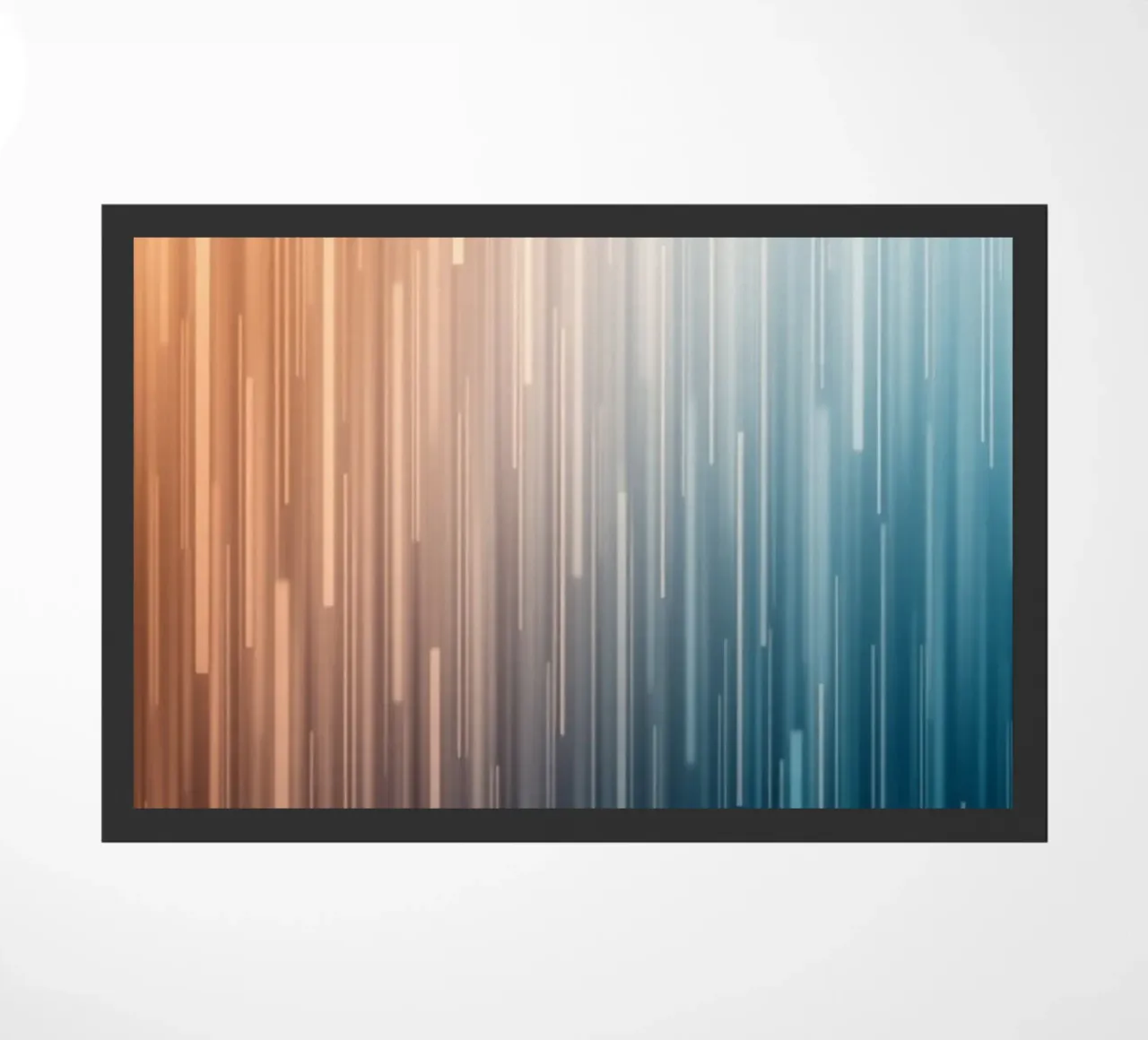 Parallel Paths: A Gradient Journey from Sunset Glow doormat by Artistic-shop