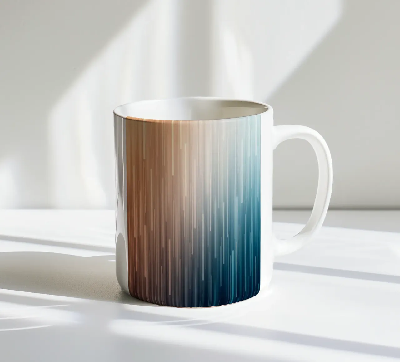 Caminos paralelos: Un viaje en gradiente desde Sunset Glow taza de cerámica de Artistic-shop