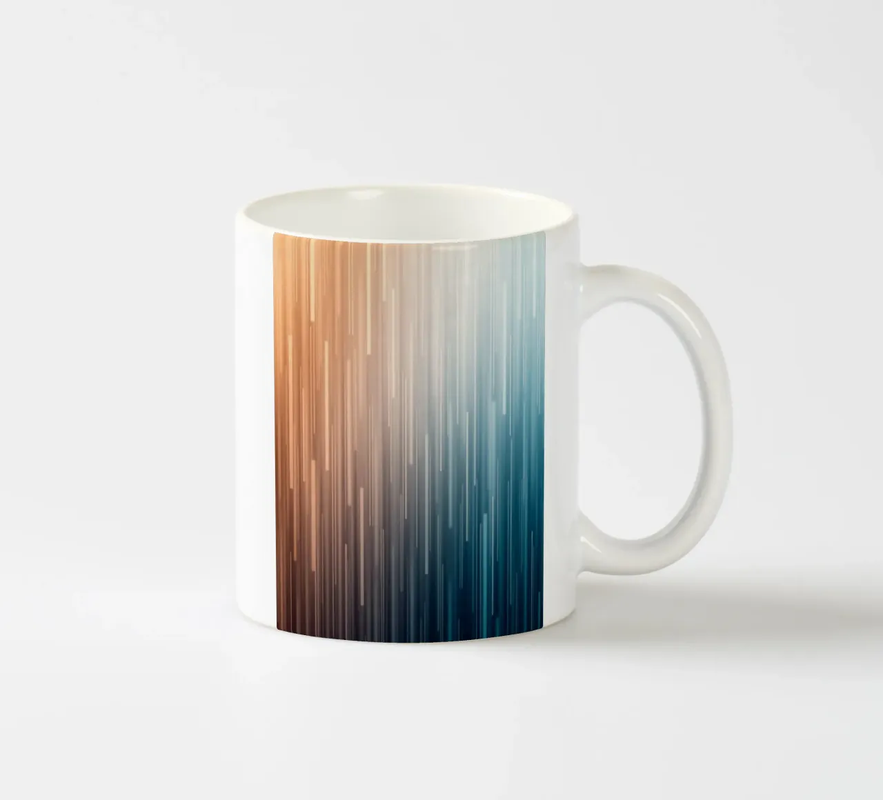 Caminos paralelos: Un viaje en gradiente desde Sunset Glow taza de cerámica de Artistic-shop