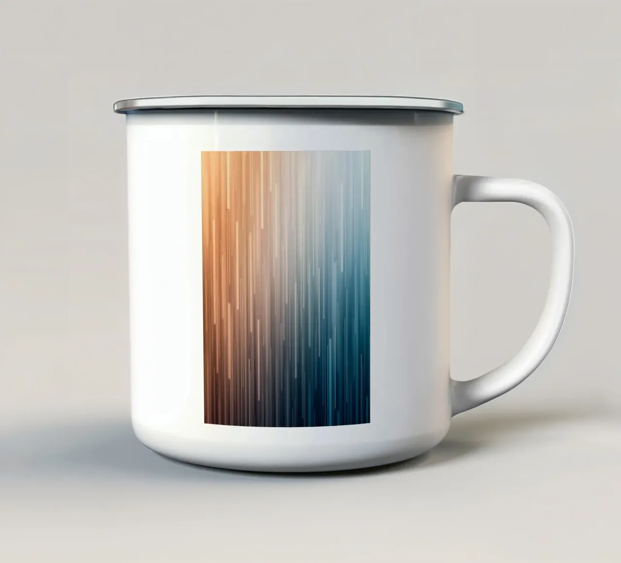 Chemins parallèles : Un voyage en gradient à partir de Sunset Glow mug en émail de Artistic-shop