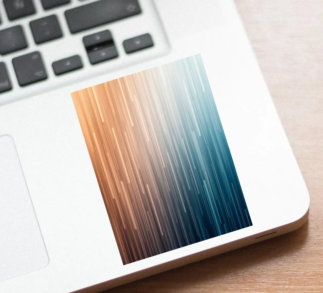 Parallele Pfade: Eine Gradientenreise von Sunset Glow Sticker von Artistic-shop