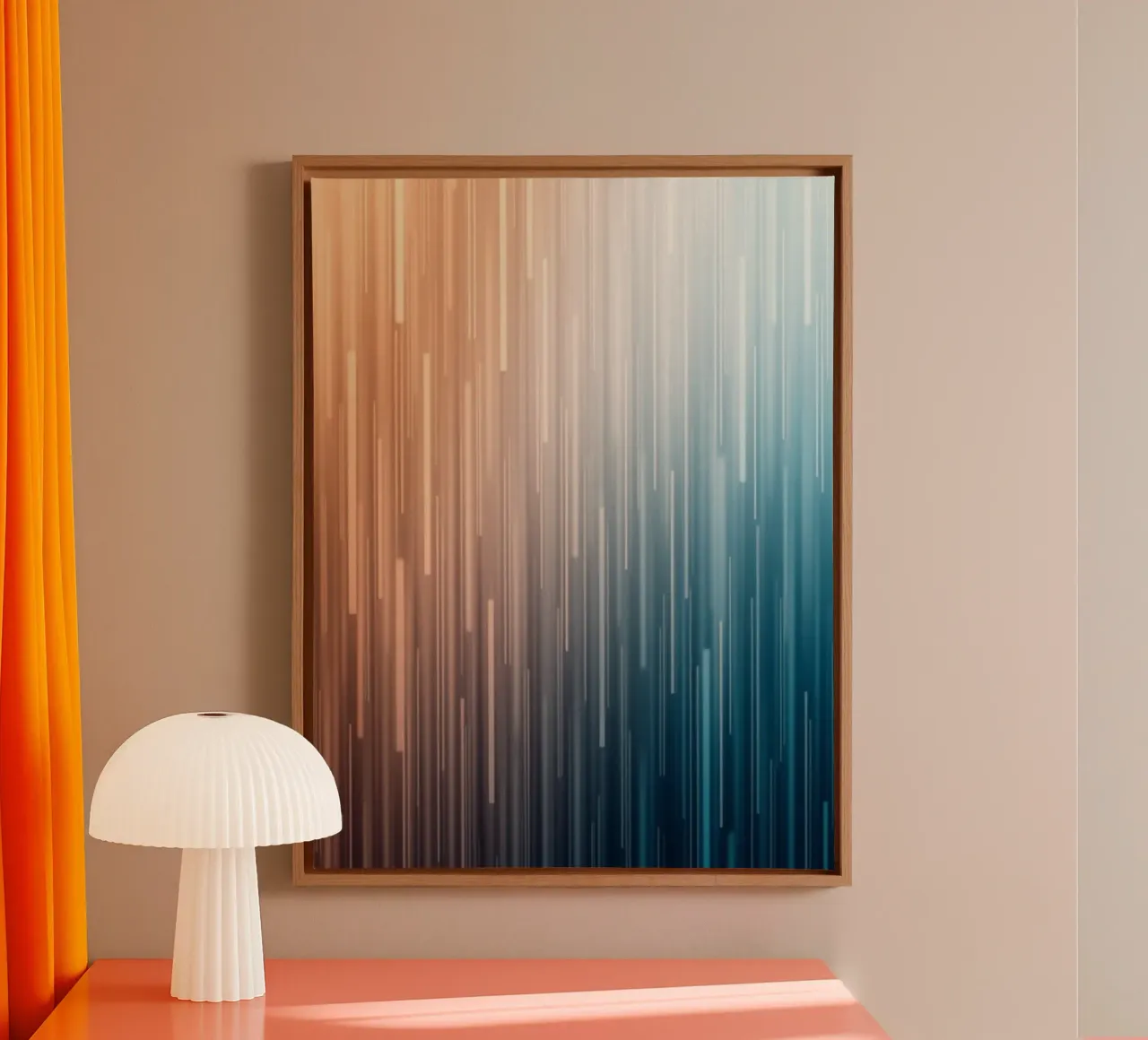 Sentieri paralleli: Un viaggio graduale dal bagliore del tramonto tela da Artistic-shop