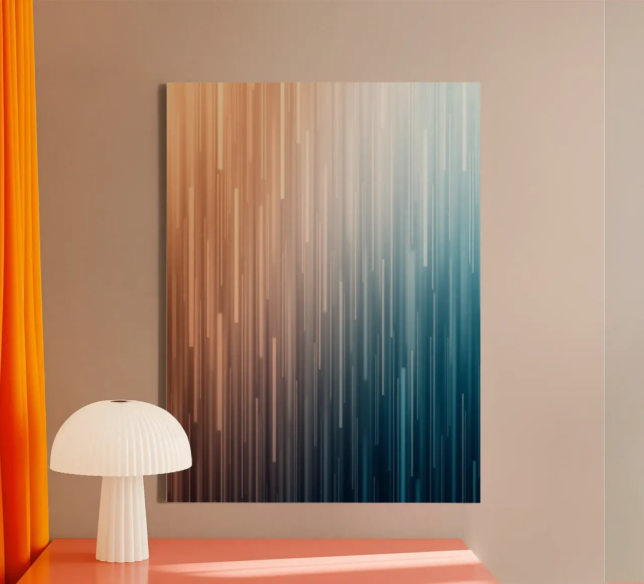 Sentieri paralleli: Un viaggio graduale dal bagliore del tramonto tela da Artistic-shop