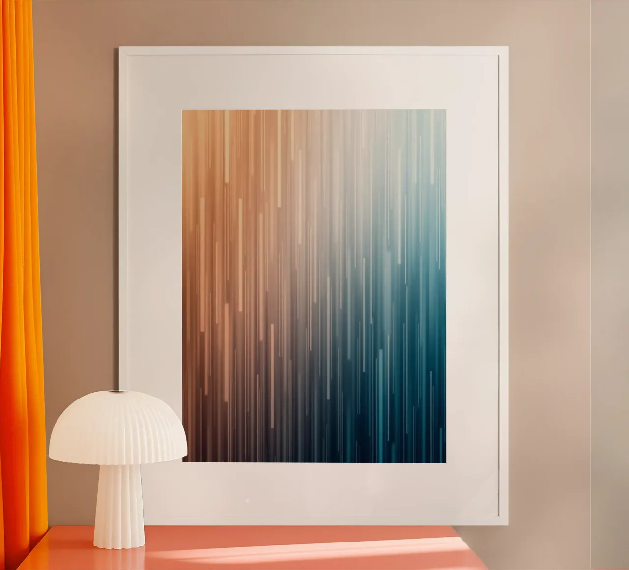 Caminos paralelos: Un viaje en gradiente desde Sunset Glow hahnemühle de Artistic-shop