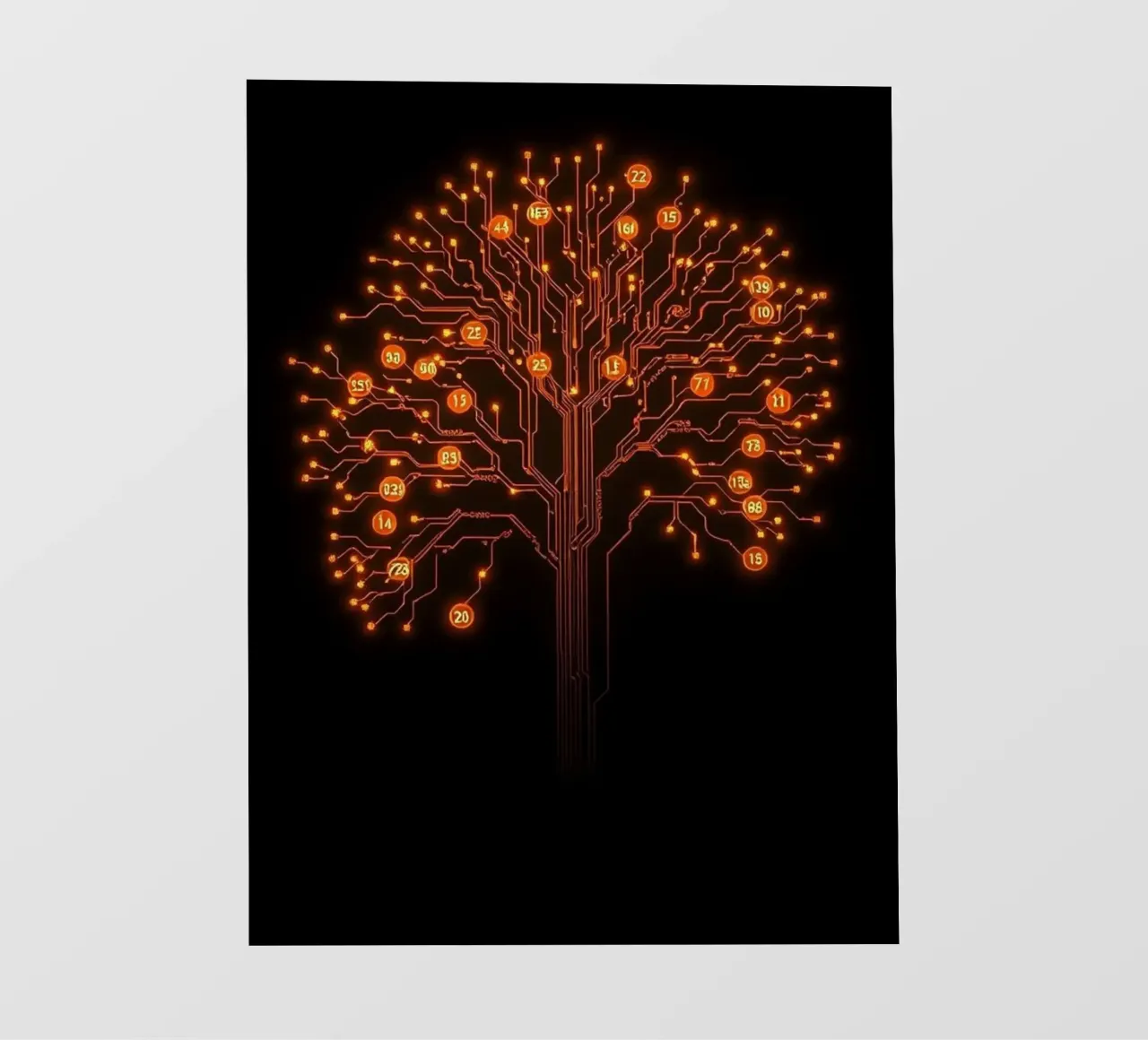 Radici digitali: L'albero dei circuiti luminosi pellicola backlit da Artistic-shop