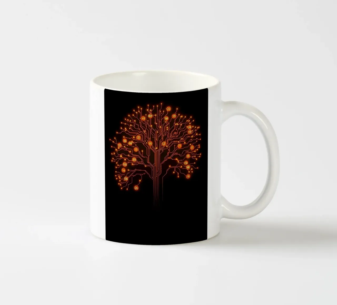 Radici digitali: L'albero dei circuiti luminosi tazza in ceramica da Artistic-shop