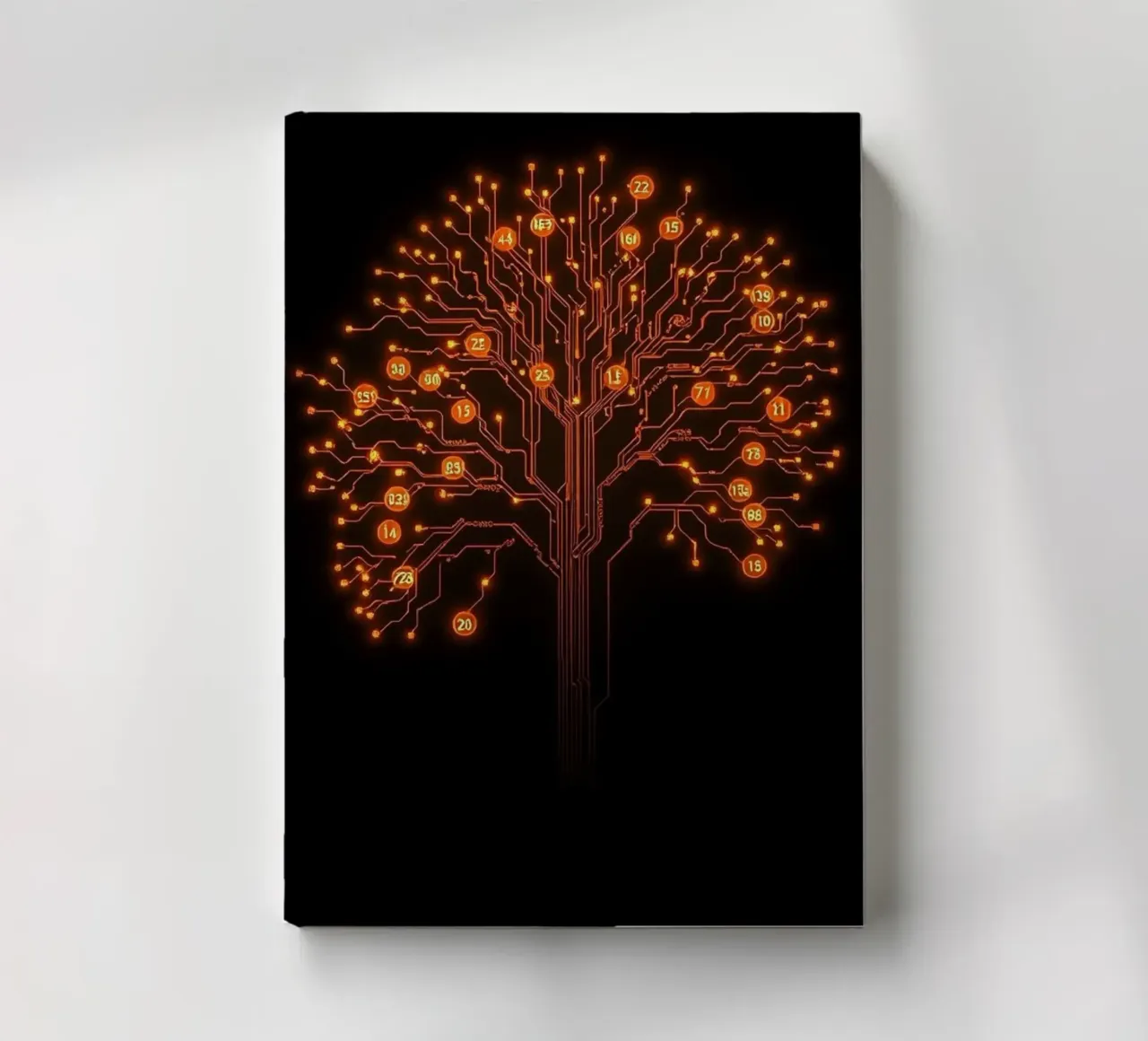 Digital Roots: The Luminous Circuitry Tree notebook by Artistic-shop