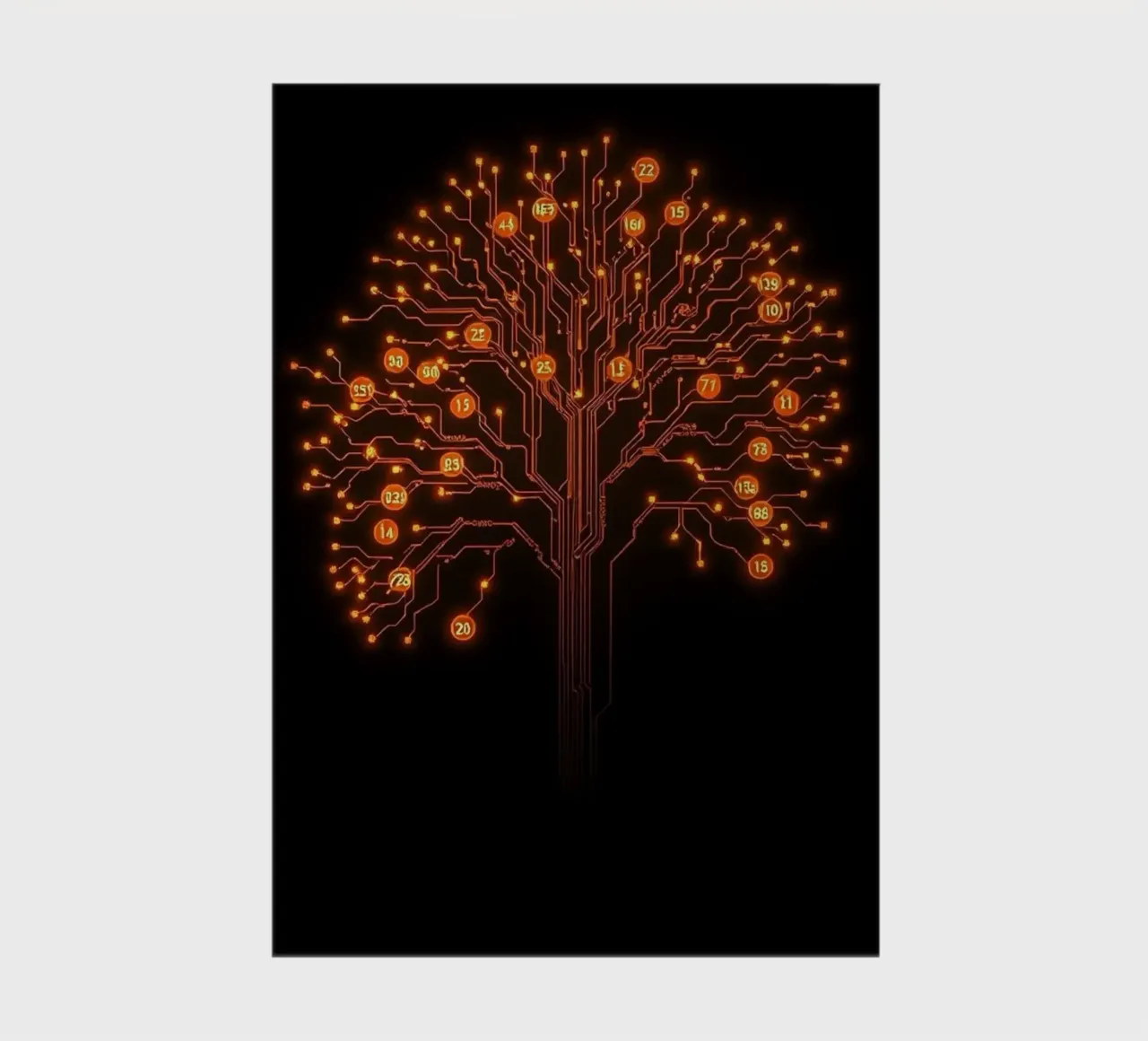 Digital Roots: The Luminous Circuitry Tree notebook by Artistic-shop