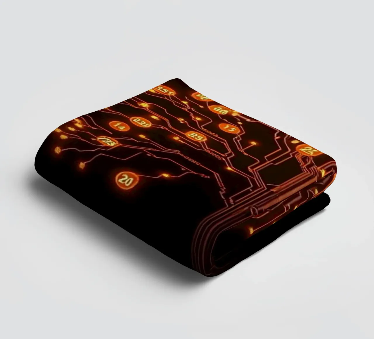 Digital Roots: The Luminous Circuitry Tree towel by Artistic-shop