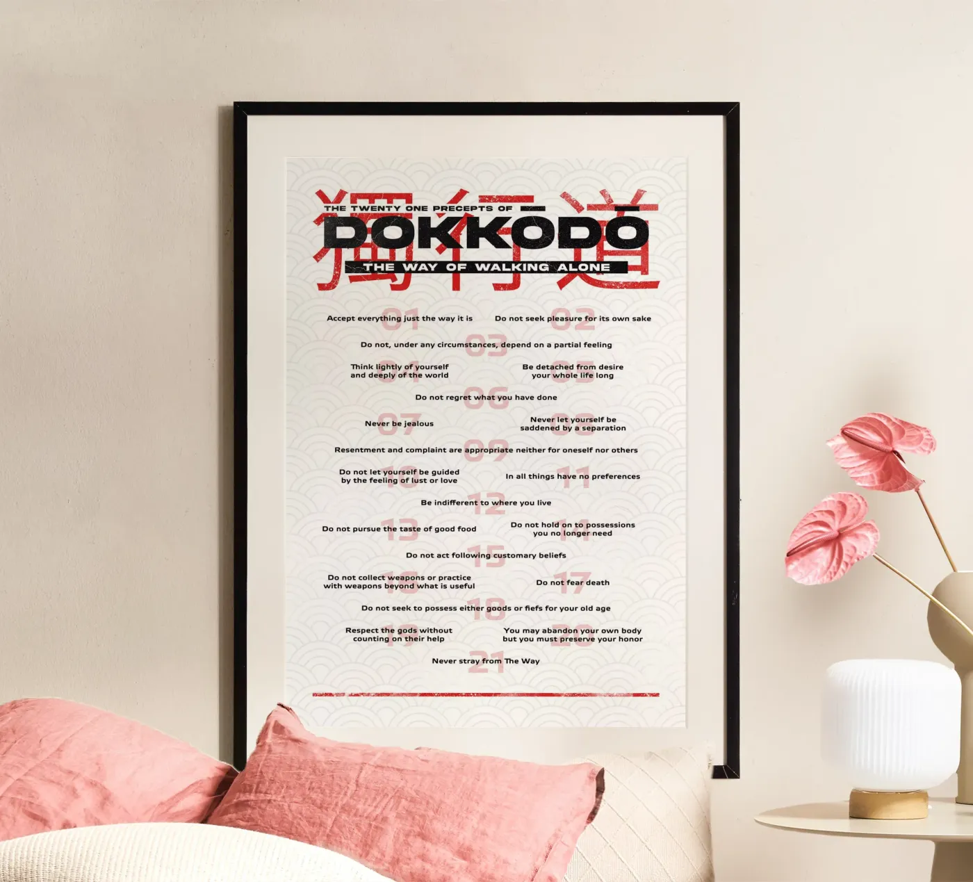 Dokkodo Precepts poster da nabakumov