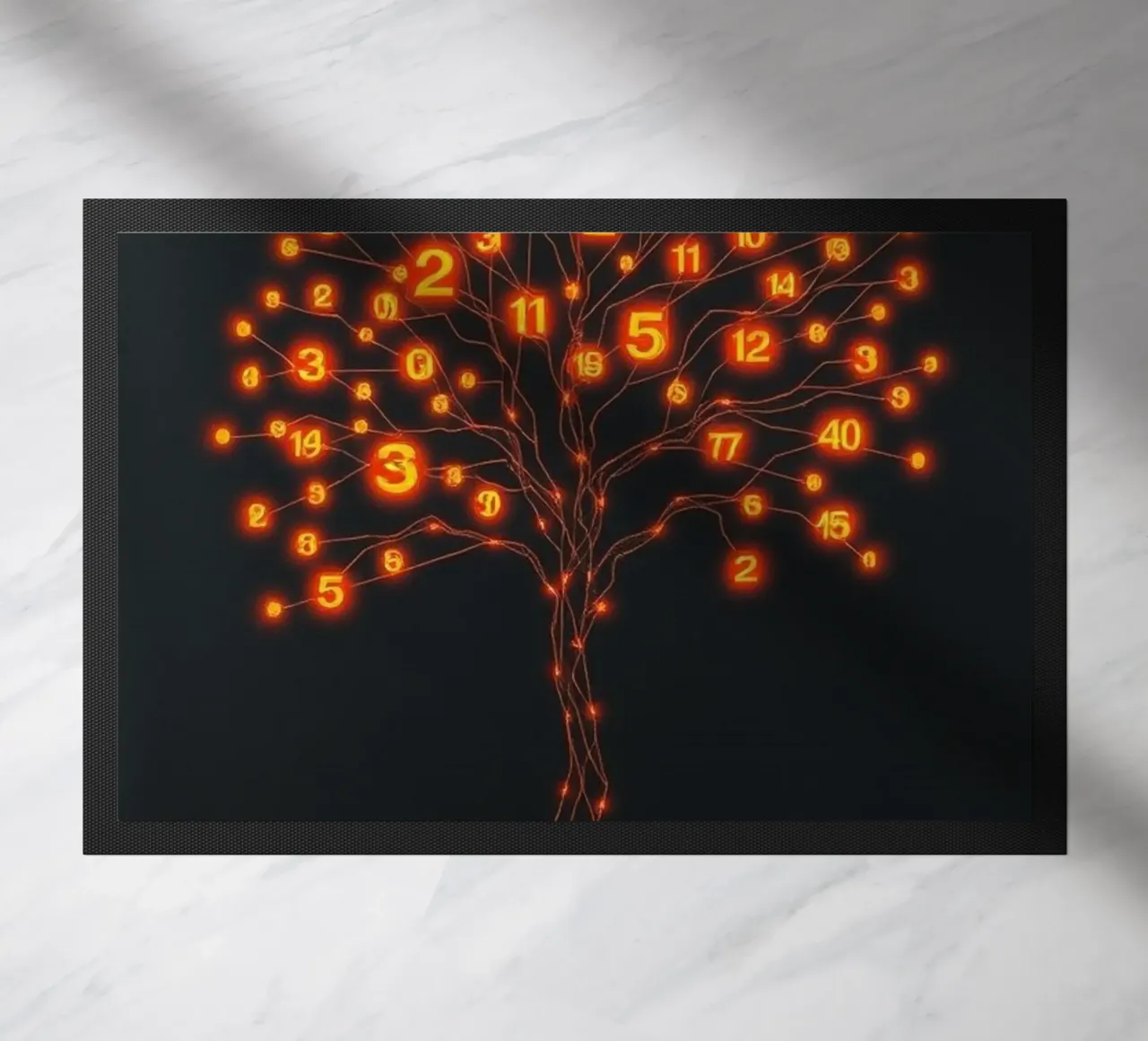 Glowing Binary Tree of Life doormat by Artistic-shop