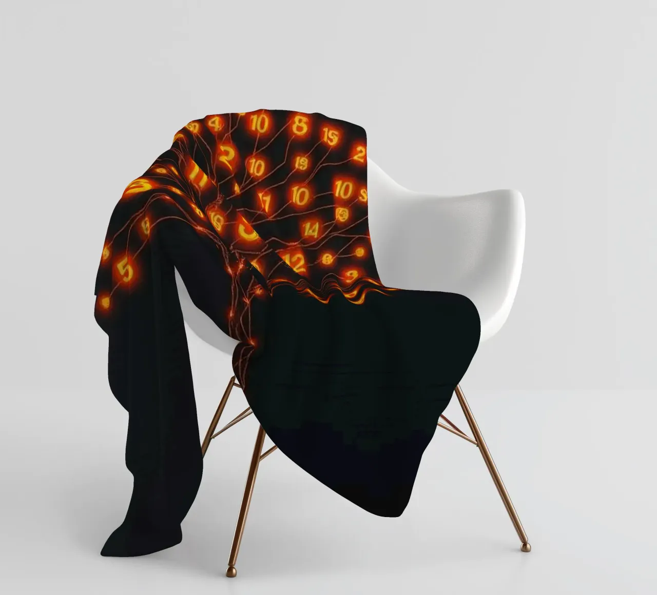 Glowing Binary Tree of Life fleece blanket by Artistic-shop