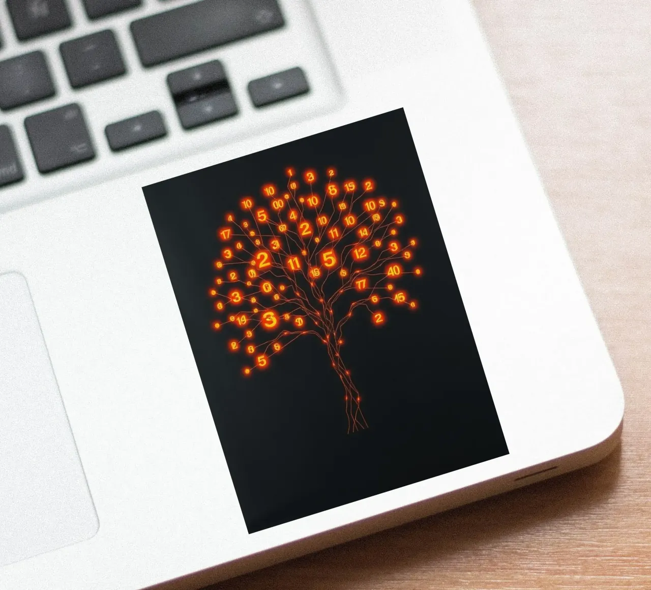 Glowing Binary Tree of Life sticker by Artistic-shop