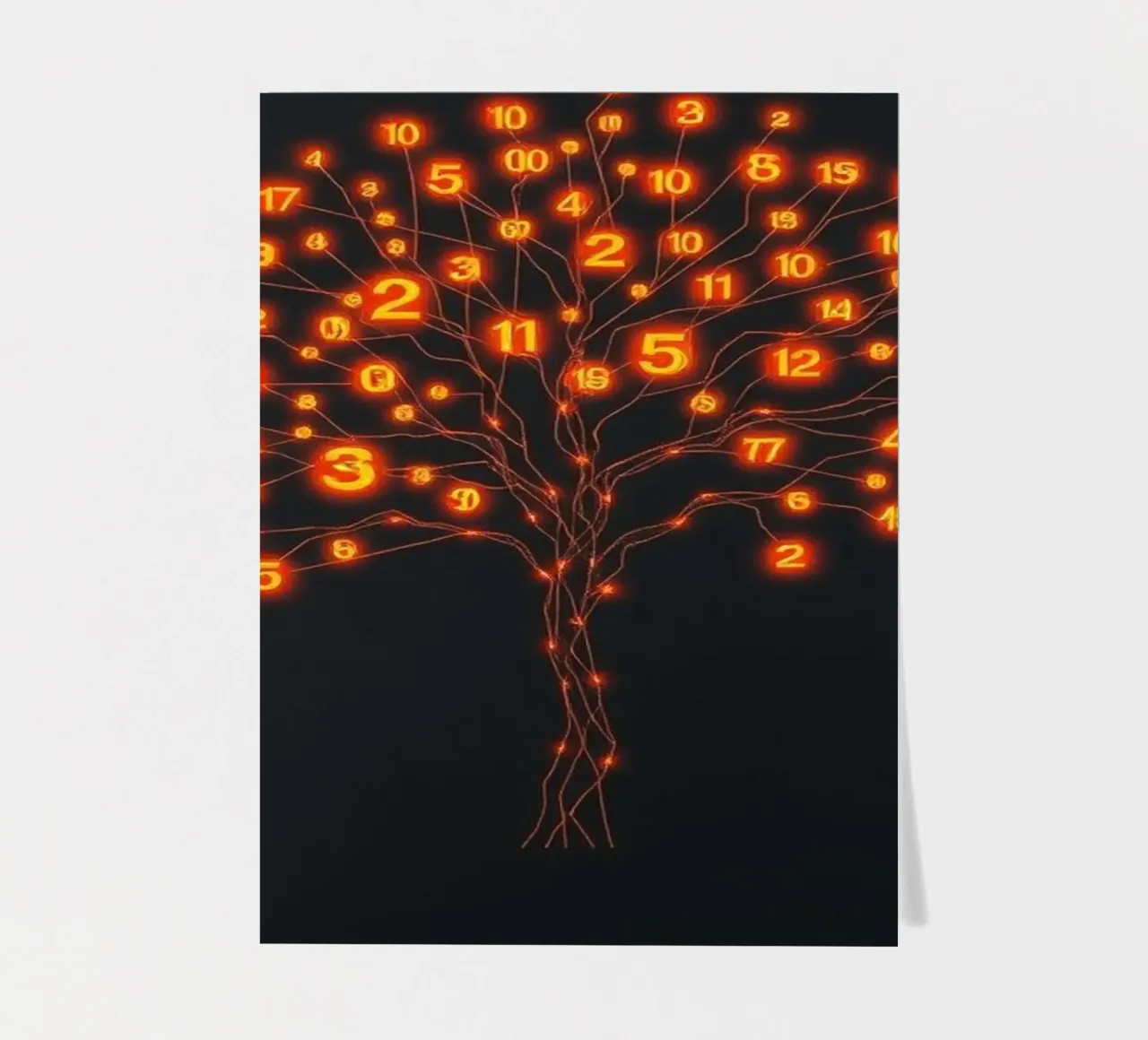 Glowing Binary Tree of Life sticker sheet by Artistic-shop