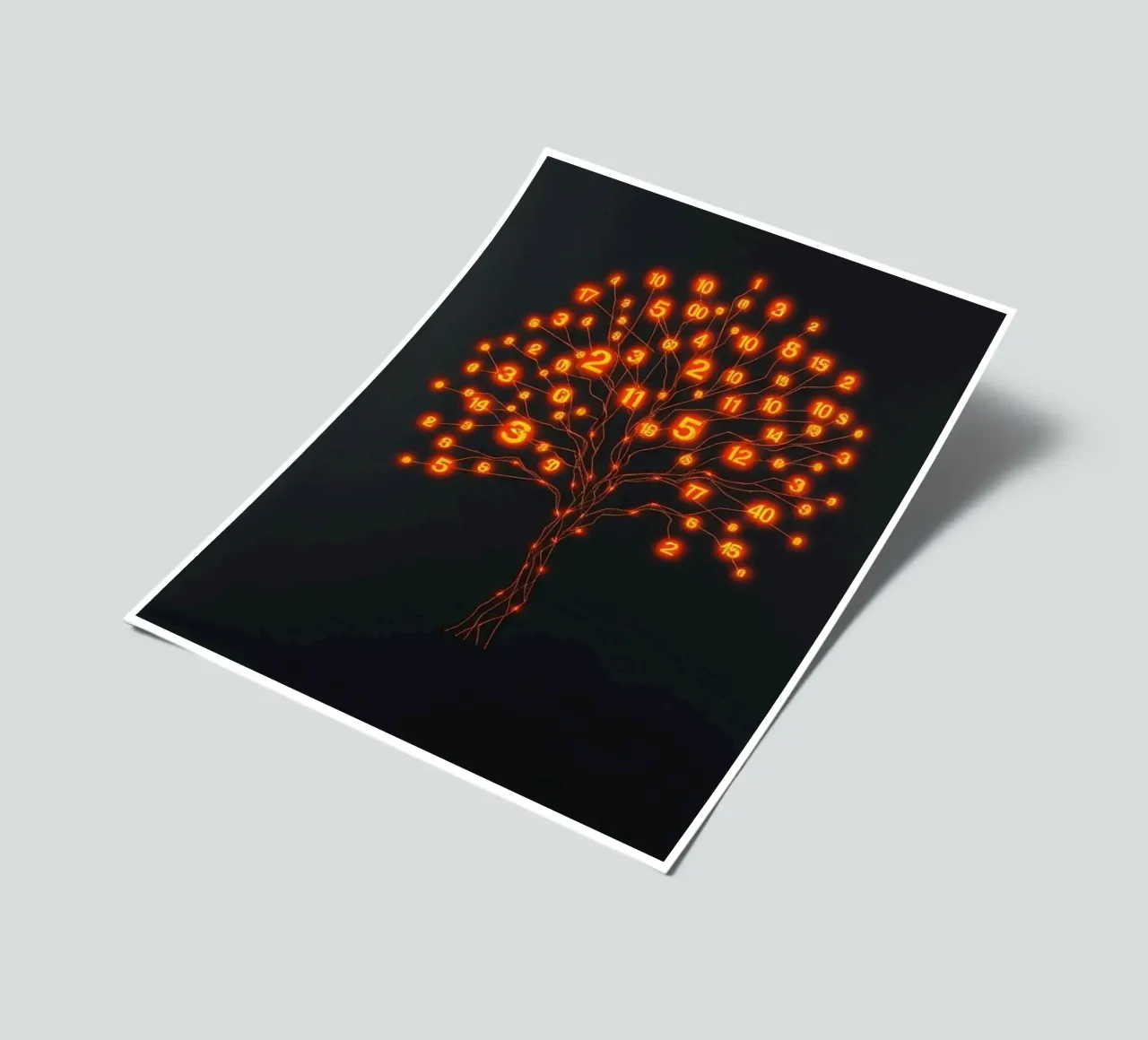 Glowing Binary Tree of Life sticker sheet by Artistic-shop