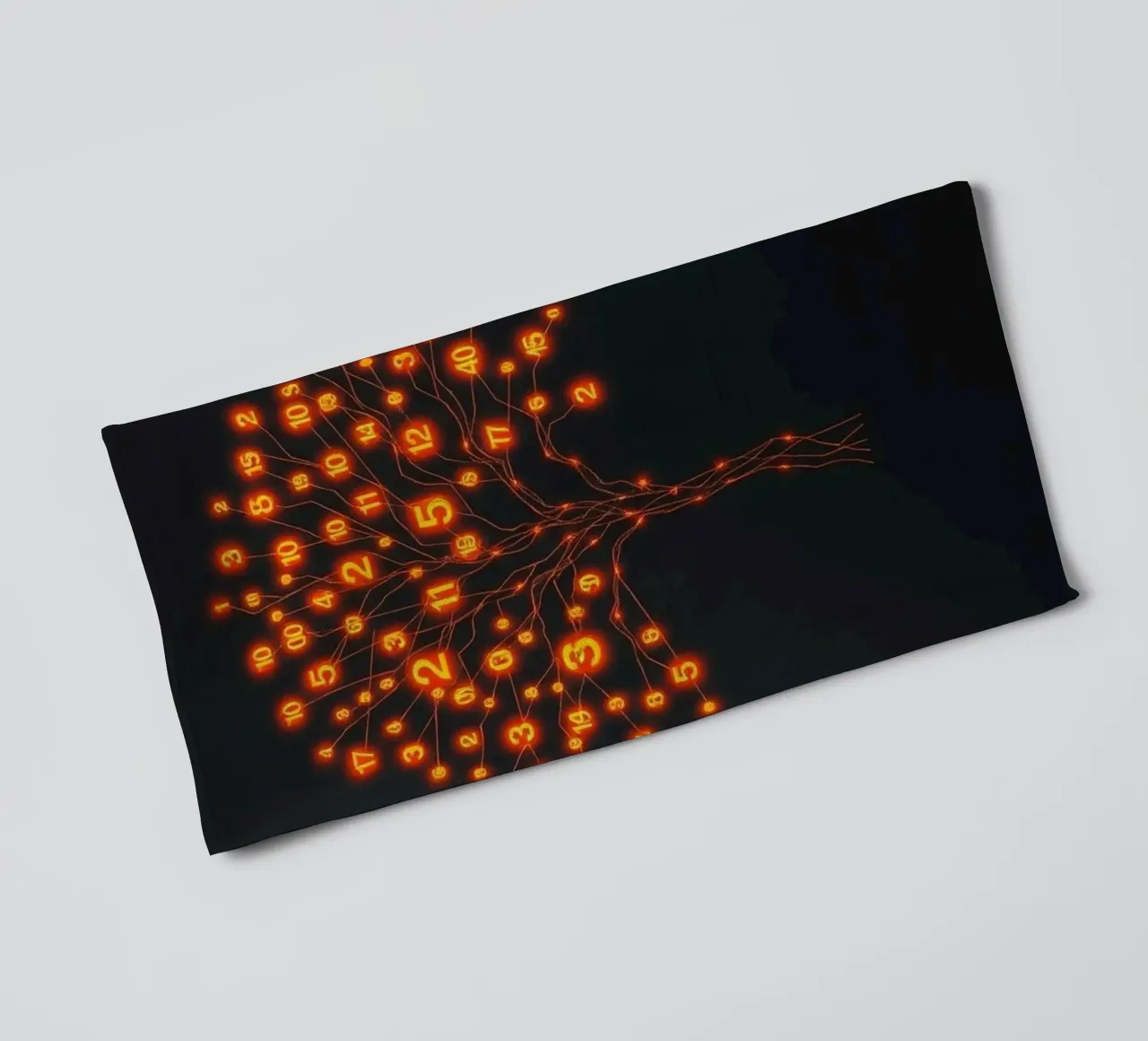 Glowing Binary Tree of Life towel by Artistic-shop