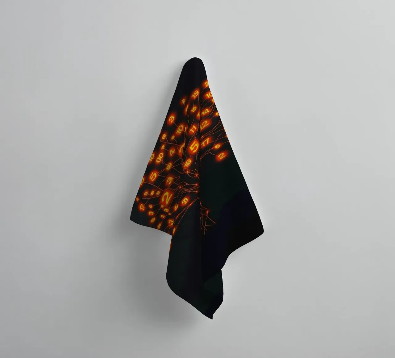 Glowing Binary Tree of Life towel by Artistic-shop