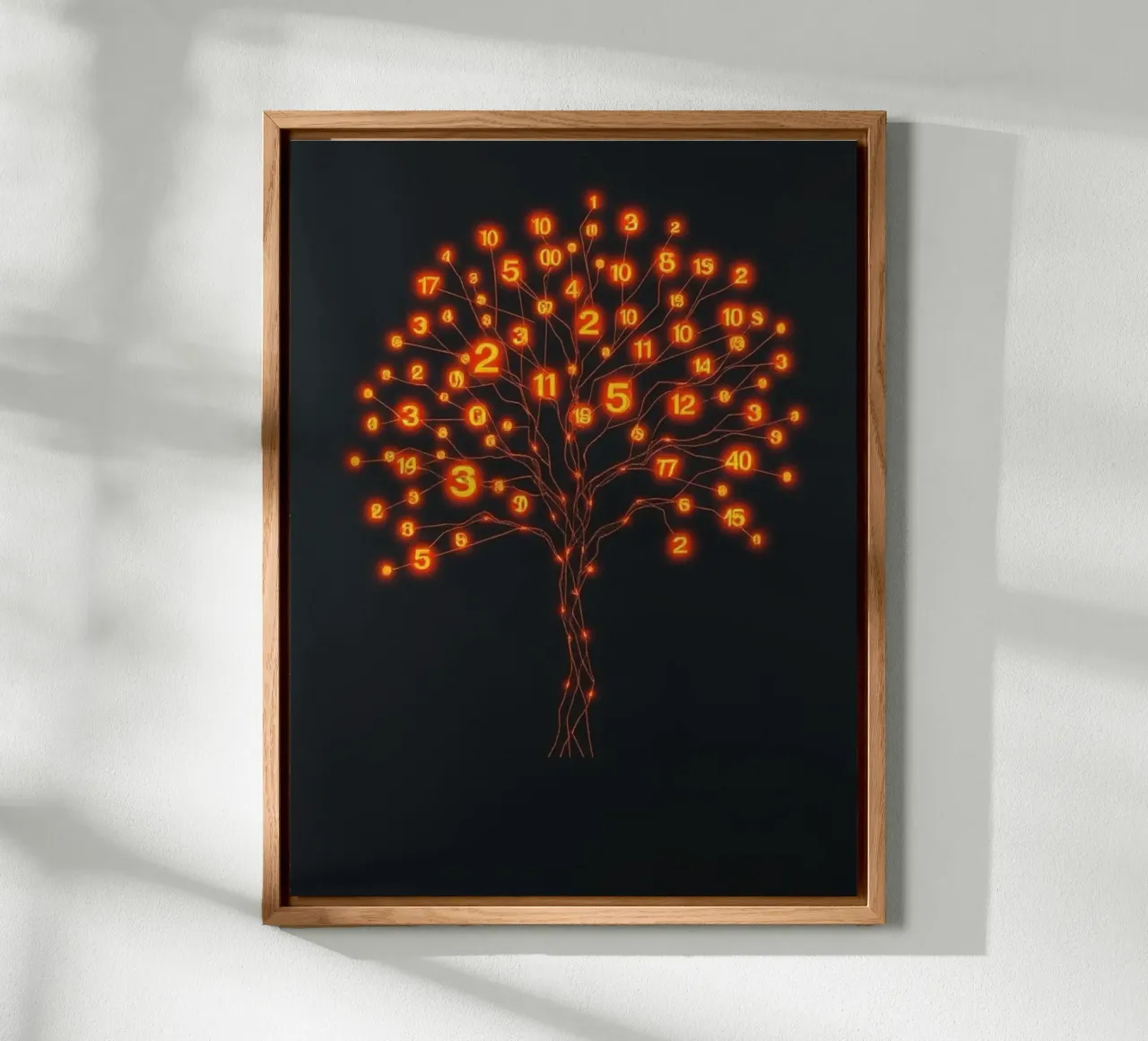Glowing Binary Tree of Life alu-dibond by Artistic-shop