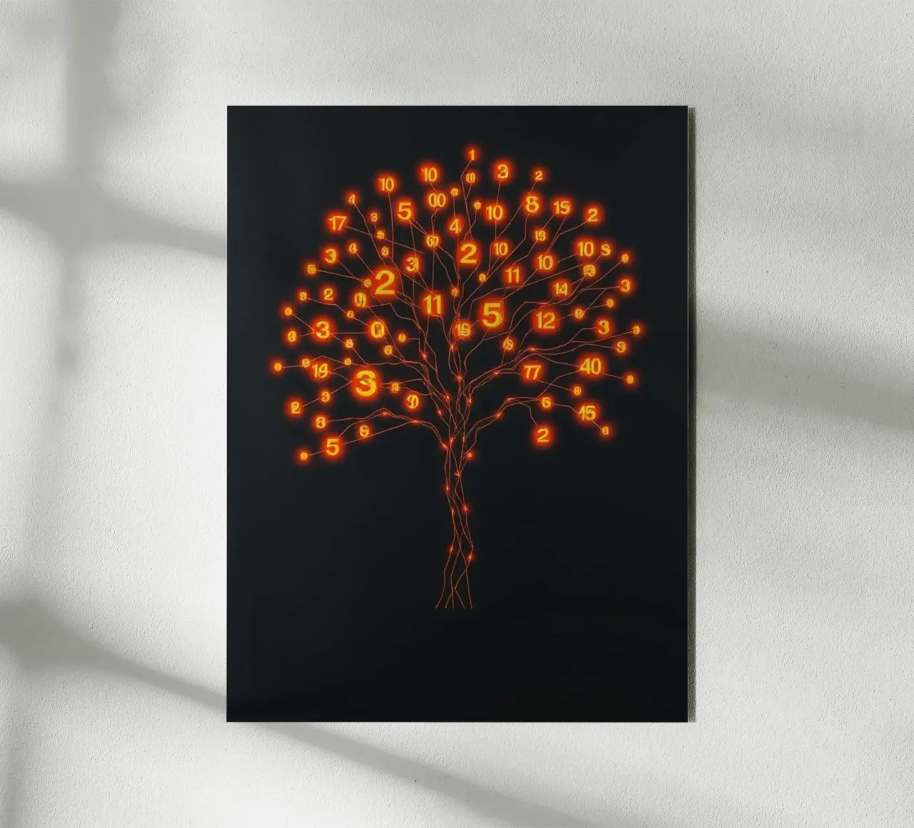 Glowing Binary Tree of Life alu-dibond by Artistic-shop
