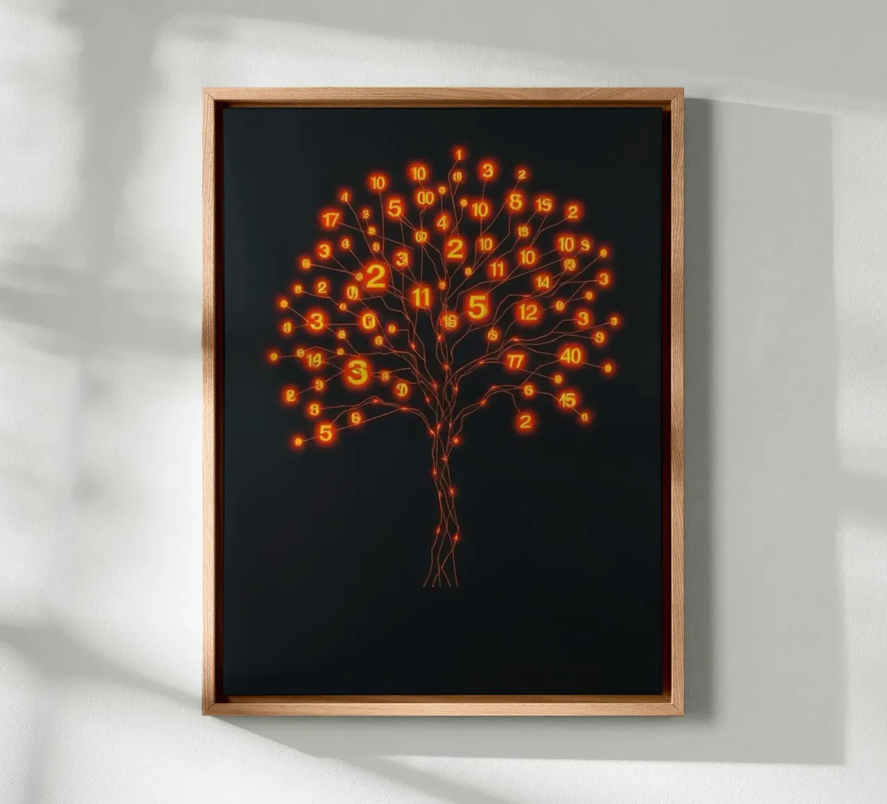 Glowing Binary Tree of Life canvas by Artistic-shop