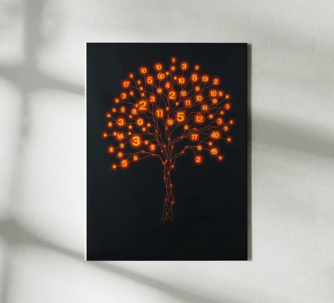 Glowing Binary Tree of Life canvas by Artistic-shop