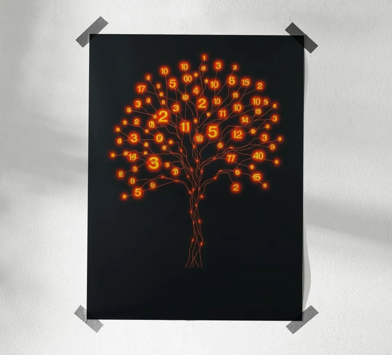 Glowing Binary Tree of Life hahnemühle by Artistic-shop