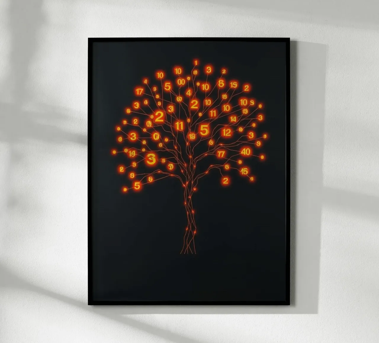 Glowing Binary Tree of Life hahnemühle by Artistic-shop