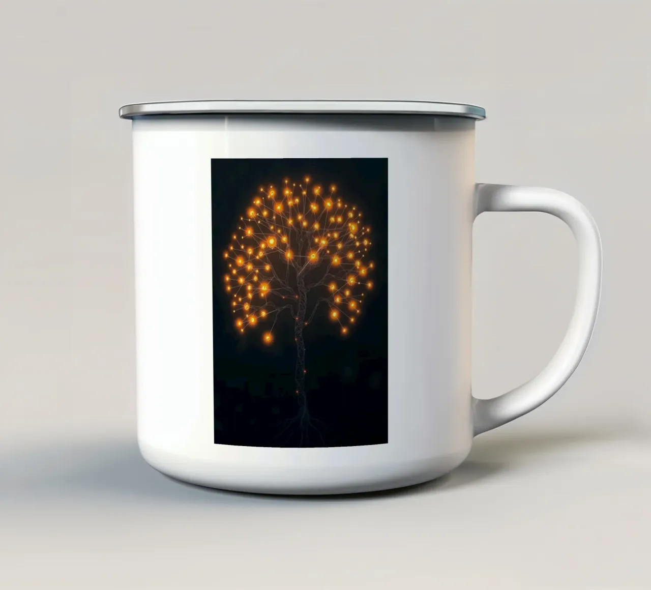Albero della vita scintillante tazza in smalto da Artistic-shop