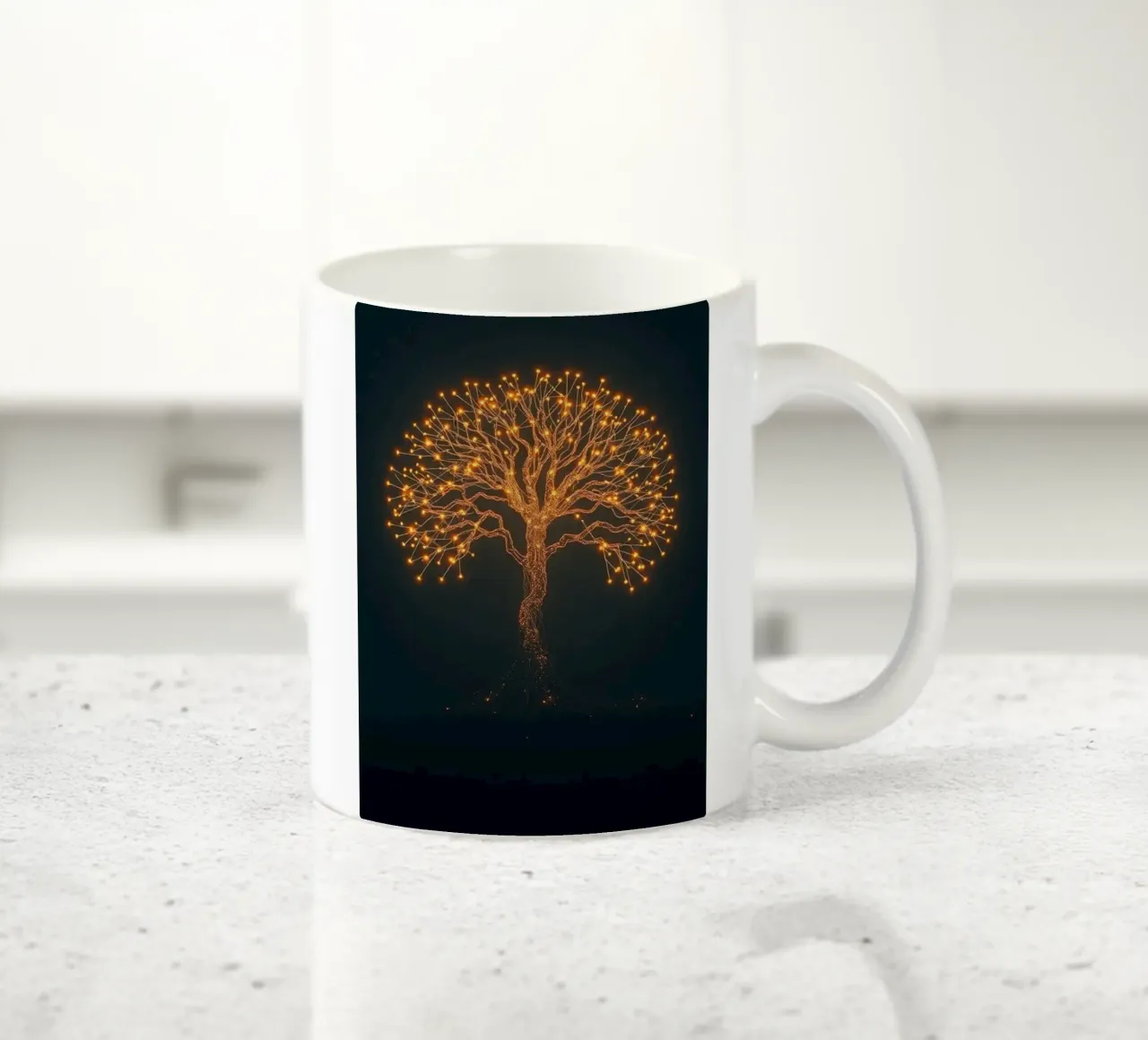 Albero della vita luminoso tazza in ceramica da Artistic-shop