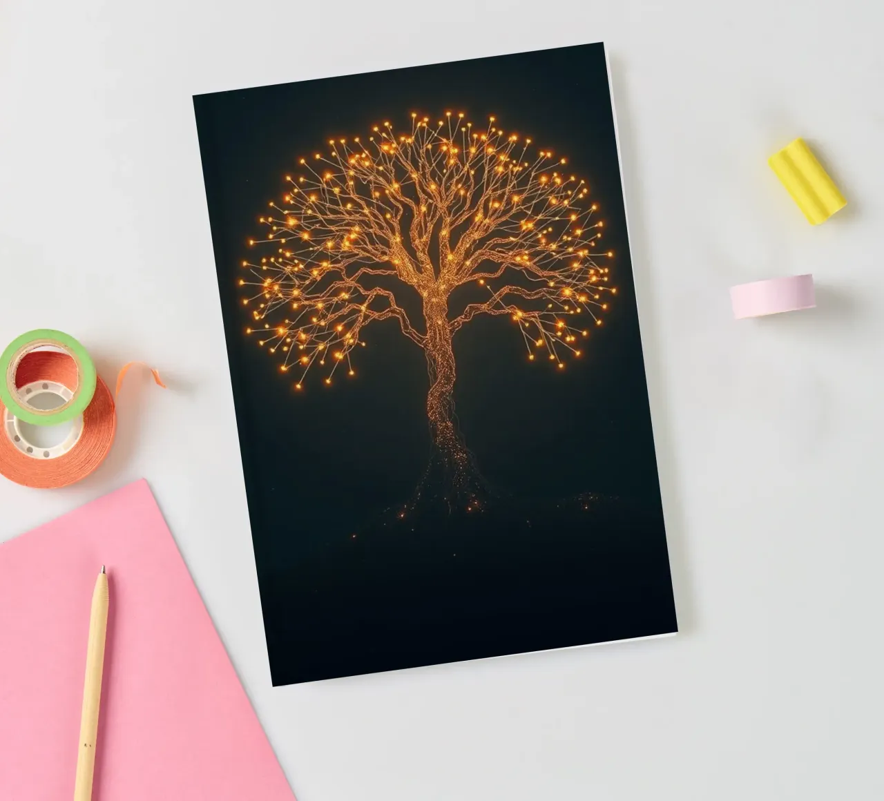 Luminous Tree of Life notebook by Artistic-shop