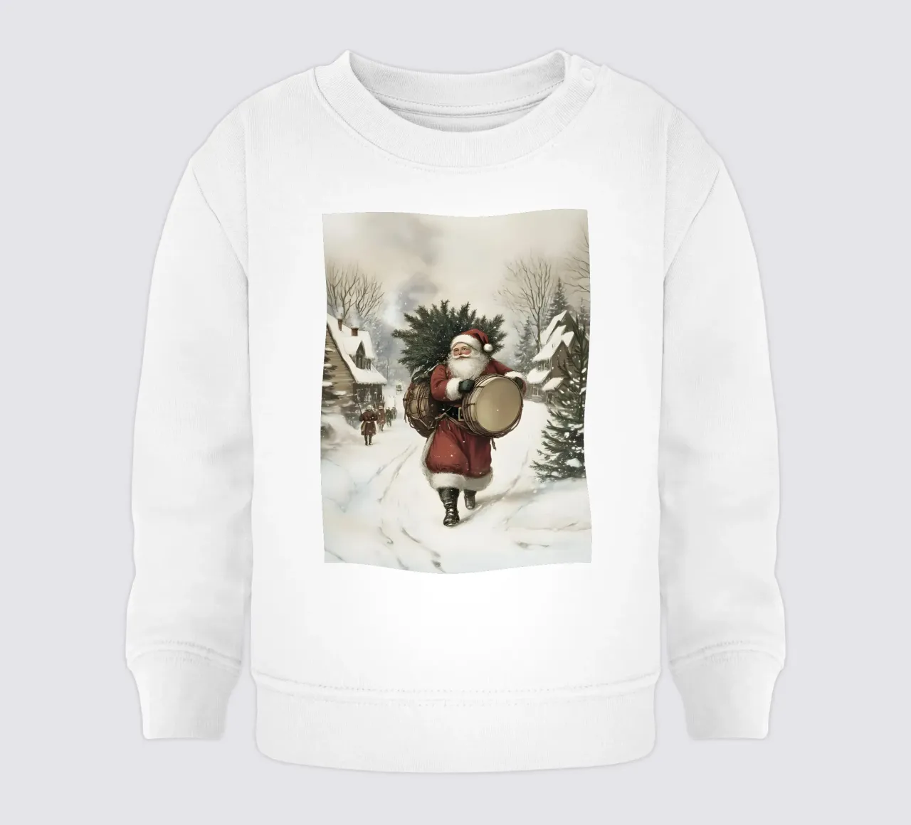 Babbo Natale con tamburo felpa neonato da Studio Vibe