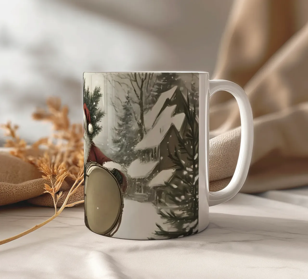 Babbo Natale con tamburo tazza in ceramica da Studio Vibe
