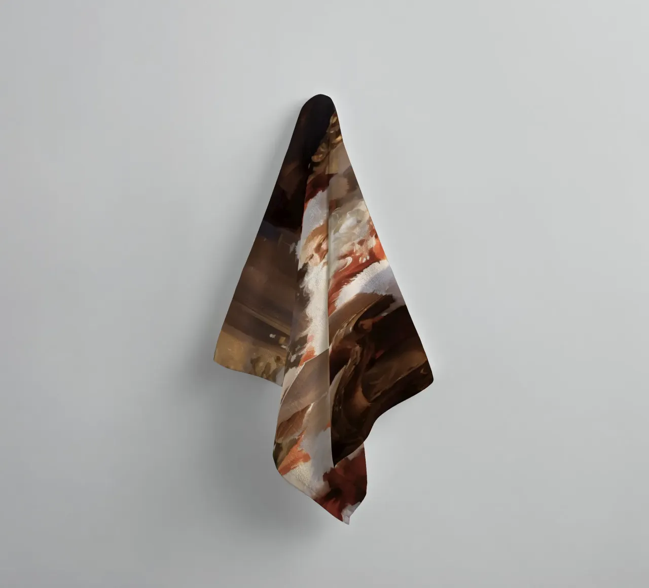 Santa Claus Reading Christmas List Art Print towel by Studio Vibe